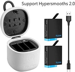 GoPro HERO 8/7/6/5 комплект аккумуляторов TELESIN AllinBox