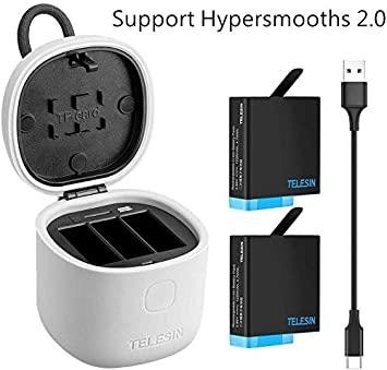 GoPro HERO 8/7/6/5 комплект аккумуляторов TELESIN AllinBox