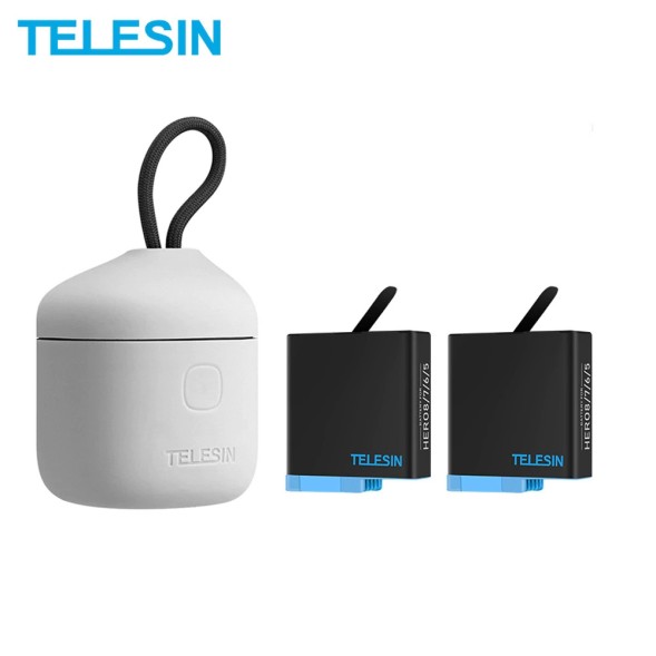 GoPro HERO 8/7/6/5 комплект аккумуляторов TELESIN AllinBox