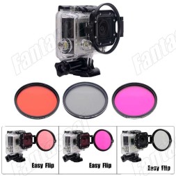 Комплект 58 мм подводных цвето-корректирующих фильтров для GoPro 3+/4