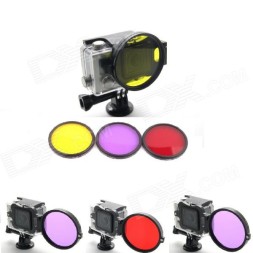 Комплект 58 мм подводных цвето-корректирующих фильтров для GoPro 3+/4