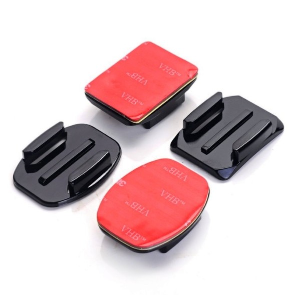 2 плоские и 2 изогнутые клеящиеся платформы для экшн-камер (Flat and Curved) | TELESIN