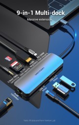 Thunderbolt/Type-C док-станция. 9 в 1. THAHB | VENTION