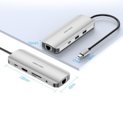 Thunderbolt/Type-C док-станция. 9 в 1. THAHB | VENTION