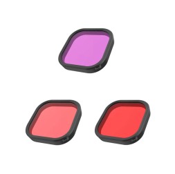 Комплект подводных фильтров TELESIN для GoPro 12/11/10/9 (на аквабокс WTP-901)