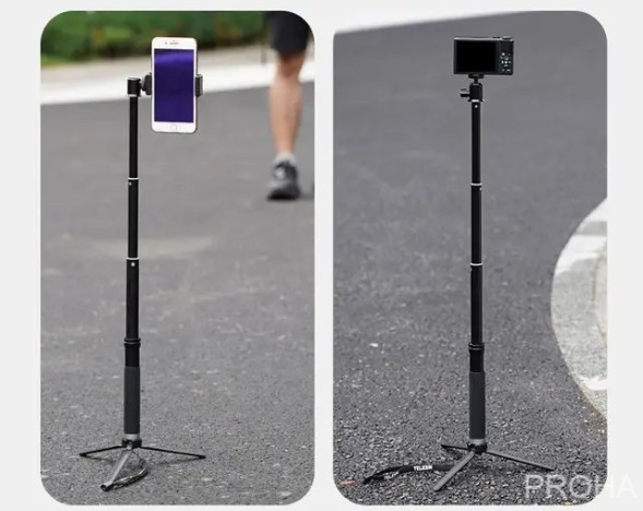 Монопод TELESIN с вращающейся на 360 градусов головкой для экшн-камер, смартфонов и фотоаппаратов