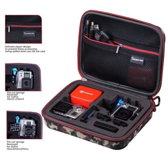 Сумка средняя для экшн-камер. Smatree® SmaCase G160CM EVA цвет: хаки