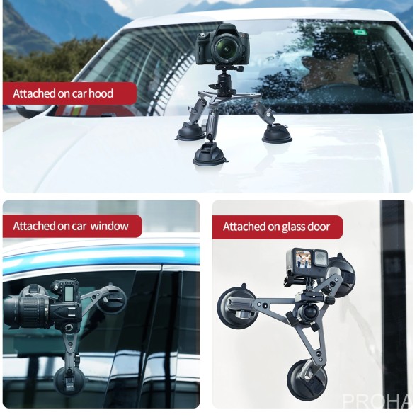 Тройная присоска повышенной надежности, для профессиональной камеры | TELESIN