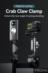 Прочное крепление - прищепка, на руль для экшн камер и камер | TELESIN