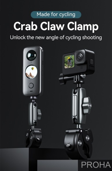 Прочное крепление - прищепка, на руль для экшн камер и камер | TELESIN