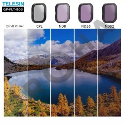 Комплект CPL/ND фильтров для GoPro HERO 12/11/10/9 | TELESIN