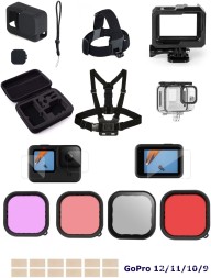 Набор аксессуаров и креплений для GoPro HERO 12/11/10/9 | WAVE