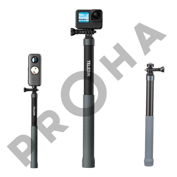 Карбоновый телескопический монопод 1.2м, для экшн-камер | TELESIN
