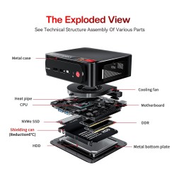 МиниПК AMD 5600H/ ОЗУ16Gb/ Память 500Gb SSD | Beelink