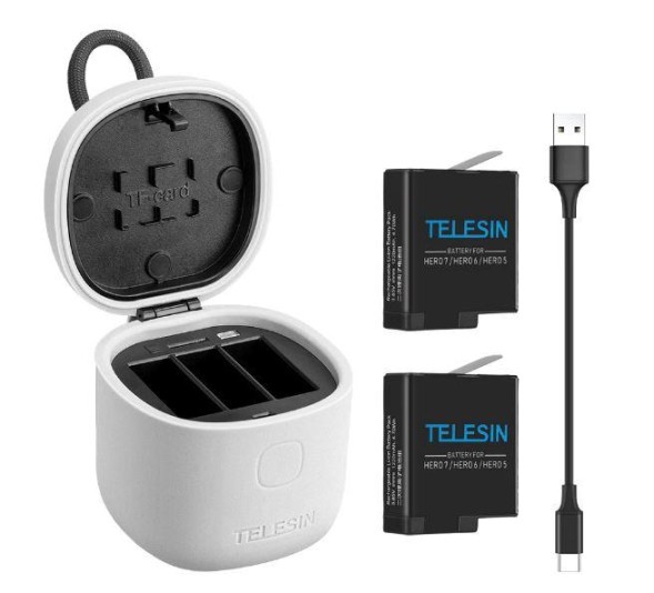 GoPro HERO 7/6/5 комплект аккумуляторов AllinBox