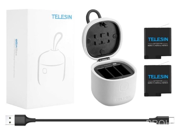 GoPro HERO 7/6/5 комплект аккумуляторов AllinBox