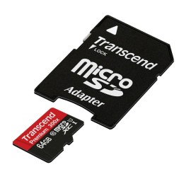 Transcend TS64GUSDU1,  microSDHC 64GB Class 10 UHS-I (Premium) SD adapter