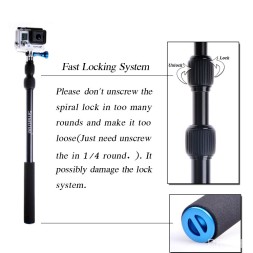 Smatree® SmaPole S1 Полностью алюминиевый монопод 40-102см для экшн - камер.