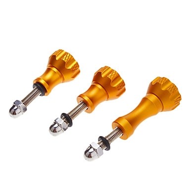 Комплект алюминиевых болтов золотого цвета. В наборе 3шт.