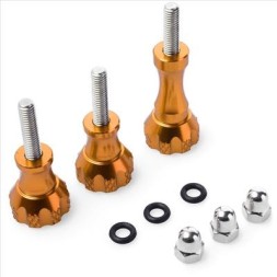 Комплект алюминиевых болтов золотого цвета. В наборе 3шт.