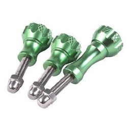 Комплект алюминиевых болтов зеленого цвета (2 коротких, 1 длинный)