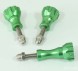 Комплект алюминиевых болтов зеленого цвета (2 коротких, 1 длинный)