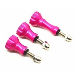 Комплект, 3шт, алюминиевых болтов, розового цвета, для экшн-камер
