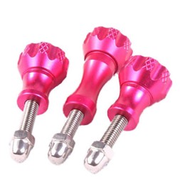 Комплект, 3шт, алюминиевых болтов, розового цвета, для экшн-камер