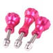 Комплект, 3шт, алюминиевых болтов, розового цвета, для экшн-камер